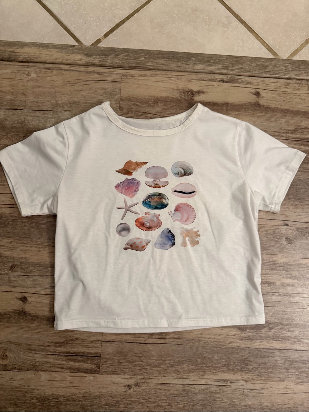 White Girls' Shell Graphic Tee